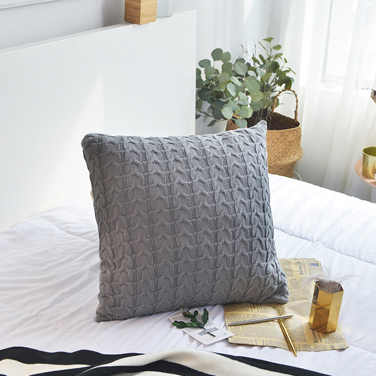 Custom 100% Cotton Cable Design Chunky Knit Pillow Cover