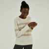 Custom 100% Cashmere Autumn Winter Women Stripe Crewneck Knit Sweater