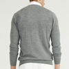 Custom Mens Classic Gray 100 Pure Merino Wool Cardigan Sweater With Button