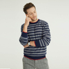 Classic Thin Stripe Design Wool Knit Plus Size Men'S Sweaters