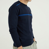 Simple Fashionable Designround Neck Knitted Intarsia Jacquard Men's Sweater