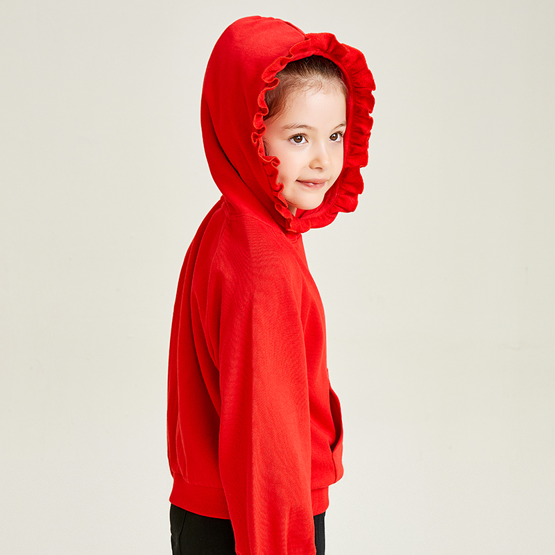 red girl hoodie