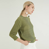  Latest Round Neck Crew Neck Long Sleeve Green Cable Jumper Knitted Pullover Women Sweaters