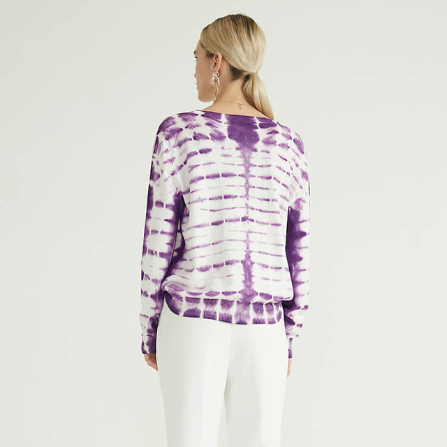 New Style High Quality Fashion Simple White Purple Women's Pullovers For Women
