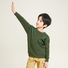 Boys Long Sleeve Crew Neck Knit Pullover Green Pocket Sweater