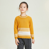 Long-sleeved Round Neck Decorated Knit Girl's Pullover
