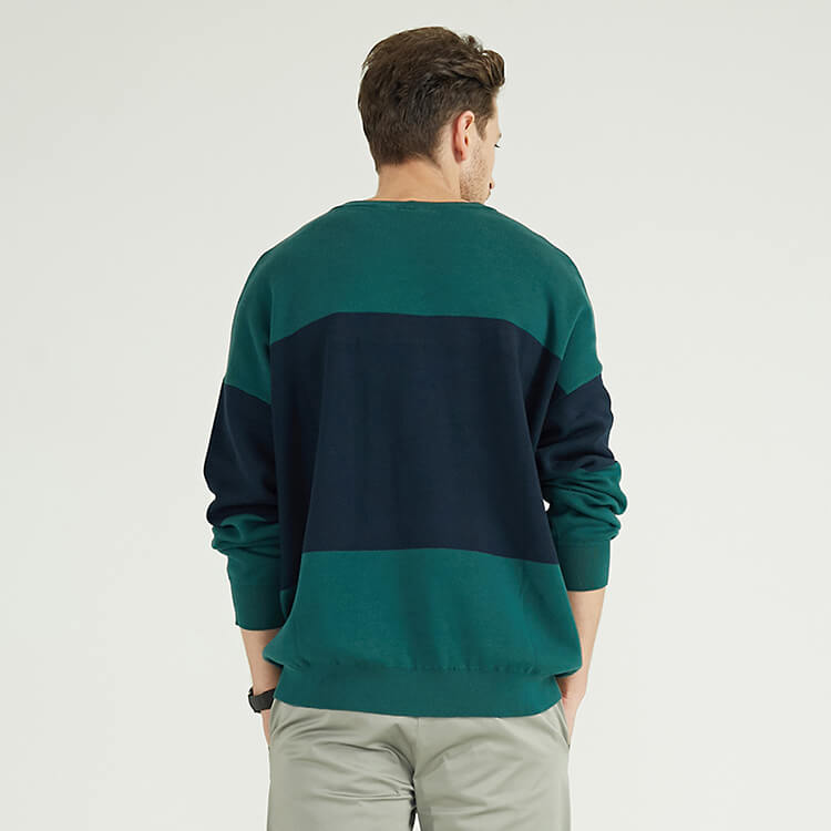 Classic Round Neck Fashionable Printing Design Men's Pullover Sweater