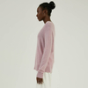 Manufacturer Custom 100% Cashmere Hand Stitching Pink V-neck Knitting Sweater