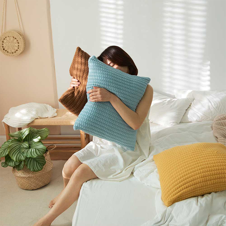 Personalized 100% Acrylic Link Cable Knit Sofa Body Pillowcase