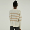 Custom 100% Cashmere Autumn Winter Women Stripe Crewneck Knit Sweater