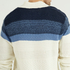 Mens 100% Cashmere Fancy knitted V neck Long Sleeves Pullover With Colour Block