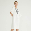 White Knitted Embroidery Simple Womens Plus Size Dresses