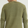 Green Button Knitted Long Sleeves Cashmere Sweater For Men