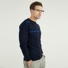 Simple Fashionable Designround Neck Knitted Intarsia Jacquard Men's Sweater