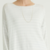 Horizontal Stripes Light Color Knit Knitted Women Pullover Sweater