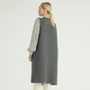 Custom Autumn Winter Pure Cashmere Grey Knitted Long Oversize Wool Cardigans