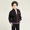 Zip Cuff Hem Panel Design Boys Knit Cardigan