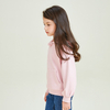 Pink Long Sleeve Lace Collar Decorative Girls Hoodie