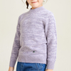 Girls' Knitting Multi-color Round Neck Long Sleeve Versatile Pullover Sweater