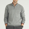 1/4 Zip Pullover Knitted Simple Contrast Color Long-sleeved Men's Sweater