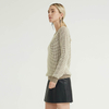 Round Neck Long Sleeve Jacquard Simple Cotton Export Women Oversized Swater