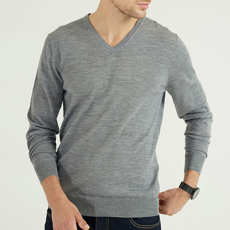 Long Sleeves With Classic Design Winter Cotton Knitted Plus Size Men's Sweaters 