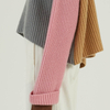 Knitwear Manufacturer Custom 100% Cashmere Colorblock Turtleneck Knit Sweater