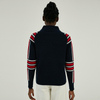 Custom Quarter Zip Wool Cashmere Blend Sleeve Color Block Knitting Sweater