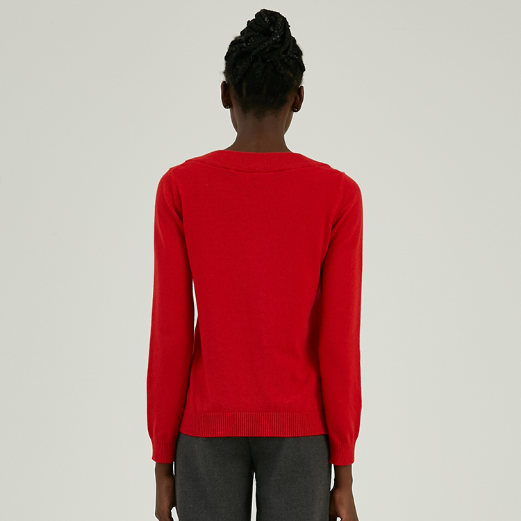 Custom Women Knit Pullover Animal Jacquard Sweater