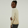 Winter Custom 100% Wool Hot-stamping Printed Cable Knit Pullover Sweater