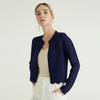 Original Manufacturer Flounces Short Cardigan Dark Pure Hot Selling Women Wool Sweater