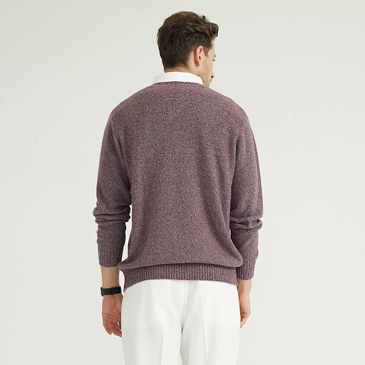 Basic Round Neck Business Simplicity Wool Pullover Plus Size Men'S Sweaters