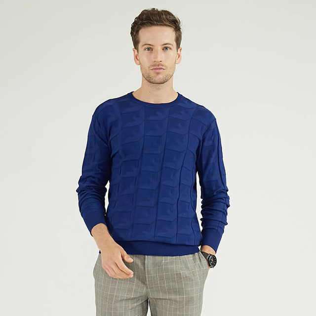 New Minimalist Design Cashmere Men Knitted Sweater