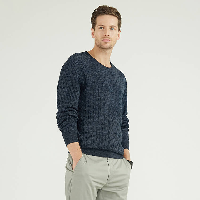 Classic Style Design Customization Round Neck Men's Sweater 