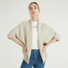 Hot Beige Fashion Knitted Pure Cape Casual Women's Cashmere Cardigan