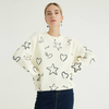 Autumn Winter Embroidery Round Neck Crew Neck Long Sleeve Merino Knitted Knit Women Wool Sweaters