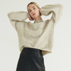 Fashion Solid Color Mid-neck Simple Advanced Cotton Pullover For Women