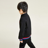 Zip Cuff Hem Panel Design Boys Knit Cardigan