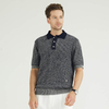 Custom High-end Wool Yak Blend Ribbed Knit Polo Shirts Golf Shirts