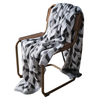 Personalized Modern Geometric Chunky Intarsia Knit Throw Blankets