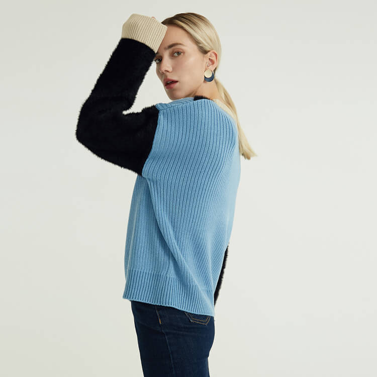 Round Neck Crew Neck Long Sleeve Heavy Pure Cashmere Jumper Knit Sweaters Ladies' Knitted Pullover