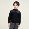 Boys Knit Panel Woven Long Sleeve Cardigan