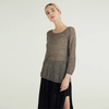 Spring And Summer Tulle Back Lace Design Knitted Sweater Pullover For Women