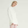 Factory White Long Sleeve High Collar Rib Chunky Woman's Sweaters For Women