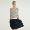 Spring Summer Stripe Design With Side Slit Hem Women's Knitted Sweaters Pullover