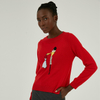 Custom Women Knit Pullover Animal Jacquard Sweater