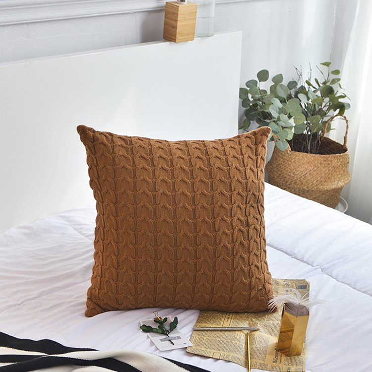 Custom 100% Cotton Cable Design Chunky Knit Pillow Cover