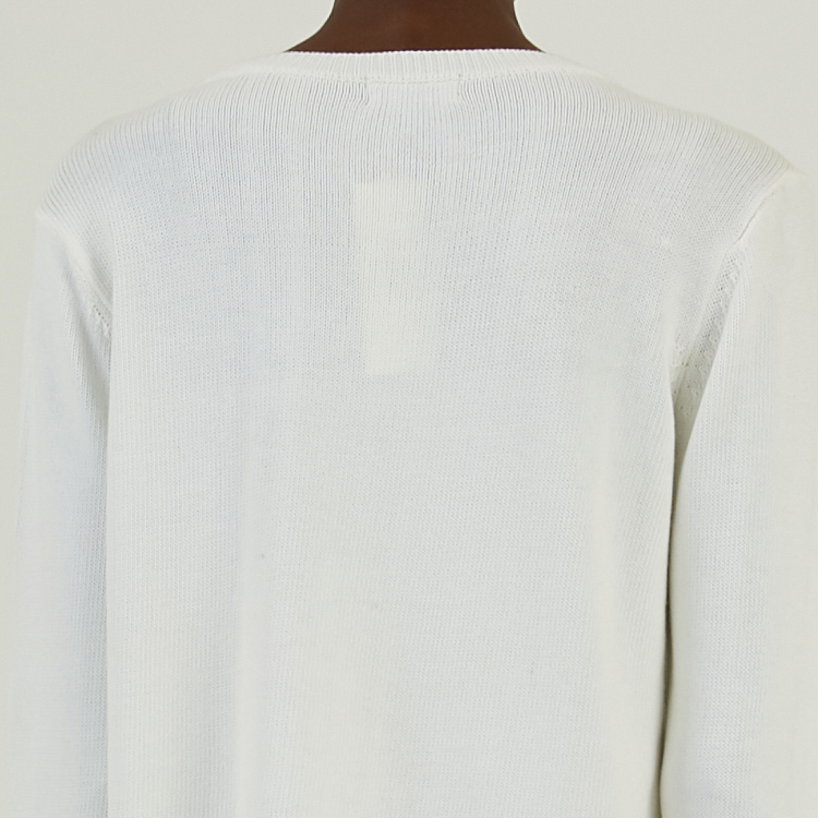 Spring Summer Cotton Blend Lightweight Knit Woven Stitching Knitwear For Women