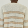 Custom 100% Cashmere Autumn Winter Women Stripe Crewneck Knit Sweater