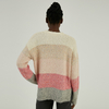 Custom Made Cotton Acrylic Blend Thick Stripe Knitted Sweater